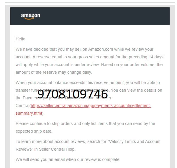 Amazon seller account reinstated, client case 11