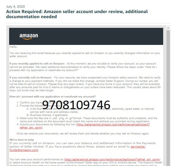 Amazon seller account reinstated, client case 12